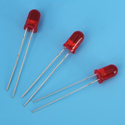 China Indicator Light 2 Pin 5mm Red Round Led Light Emitting Diode For Indicator Light for sale