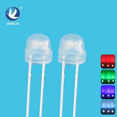 China Emitting Hot Sale 4.8mm 5mm Straw Hat LED Fog / Milky Lens LED Warm White Yellow Green Blue Red White for sale