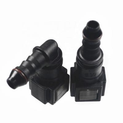 China Automotive design 1/4 hose system new in. Steel To 7.89mm Nylon Tubing Plug In Auto Fuel Line Quick Connector for sale