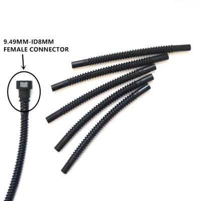 China Gasoline Fuel Pump Nylon PA Plastic Flexible Hose Corrugated Tube Quick Fit Corrugated Hose for sale