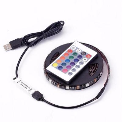 China 5050 Colorful Theme Park RGB 5050 Home Light Home 5v TV-back Remote Control Flexible Flexible Led Strip Light Usb for sale