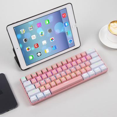 China 2022 New Design Aluminum Keyboard Gaming High Quality Mechanical Keyboard Alloy+ABS 60% Wireless mechan for sale