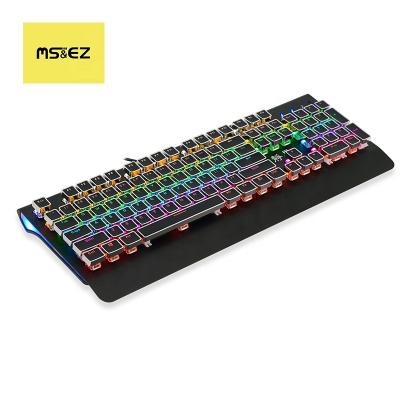 China New Ergonomic Rainbow Light Effect Mechanical Keyboard Cable Ergonomic Custom Game for sale