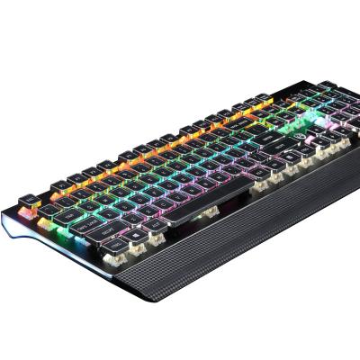 China 2021 Luminous Brand New OEM Wired USB Rainbow High Quality Backlight Ergonomic Mechanical Gaming Keyboard for sale