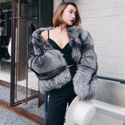 China Super Popular Wholesale Super Popular Women's Chic Faux Fox Fur Imitation Fur Jacket 2021 New Winter Warm Furry Outwear Coat for sale