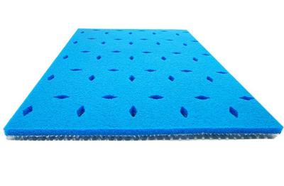 中国 12mm 15mm Artificial Grass Drainage Underlay For Turf Shock Pad FIFA Standard Diamond Drainage Design 販売のため