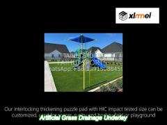 recyclable artificial grass drainage underlay 30mm 50mm for children safety