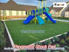 30kg/m3 playground shock pad uv resistant 3 layer lawn safety layer drainage layer