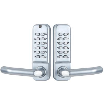 China Outdoor the second generation handle outdoor waterproof double-sided digital long password keyless mechanical door lock for sale