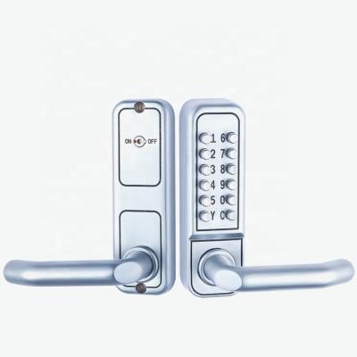 China Digital Security Code Keyless Mechanical Door Lock Three Generations Long Exterior Handle for sale