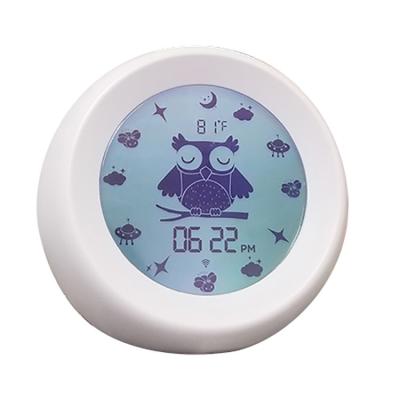 China LUMINOVA Mini Children Cartoon Alarm Clock Wake Up Sleep Trainer Kids LED Digital Child Table Light Alarm Clocks for sale