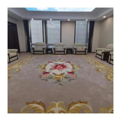 China Alfombra de alta calidad con patrón floral hecho a mano Alfombras de lana de Zelanda para hoteles de 5 estrellas en venta