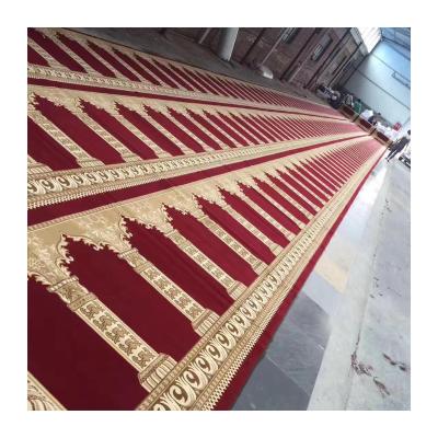 China Nylon Muslim Wall to Wall Prayer Carpet Roll Printing Mosque Carpet with Plain Style for sale