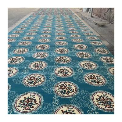 China Prayer Mosque Style Soft Carpet Yarn for Wall to Wall Prayer Carpet Roll Muslim Design for sale