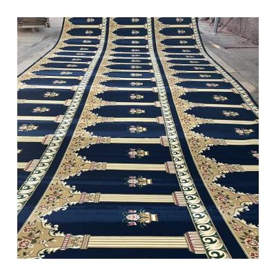 China Rectangle Muslim Wall to Wall Prayer Carpet Roll Tapis de Mosque Carpet for Mosque for sale