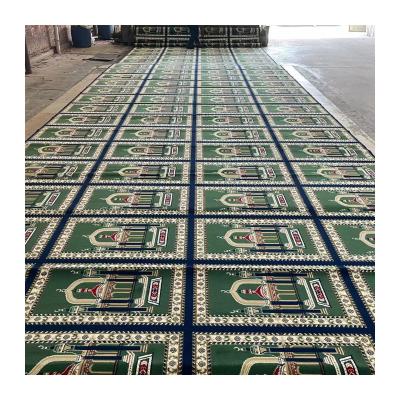 China Sala de reuniones Diseño de la mezquita musulmana Alfombra de oración con patrón de rompecabezas y tamaño personalizado en venta