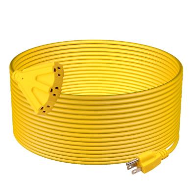 China Appliance 50 ft. Extension Cord with 3 Outlets, ETL Listed 16/3 SJTW 3-Wire Fused, 13A 125V 1625W for Indoor/Outdoor Use for sale