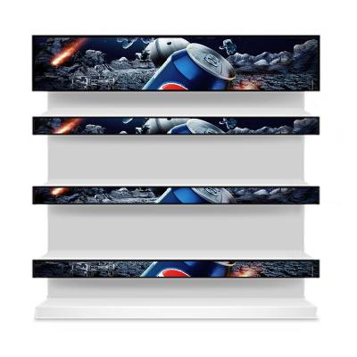 China Custom Indoor Supermarket Shelf Strip Screen Advertising Machine Thin Strip Screen LED Display for sale