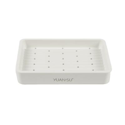 China Hot Selling High Quality Eco-friendly Outlook PP Modern Rectangle Design Soap Dish for sale