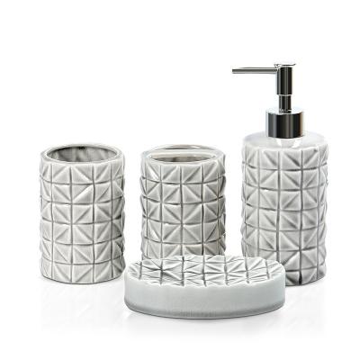 China Sustainable ceramic set bathroom set with space pattern for sale