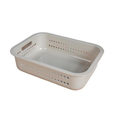 China Sustainable Attractive Natural Designed Good Quality Household Kitchen Bathroom Basket Storage Tray Plastic Box for sale