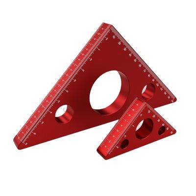 China Aluminum Alloy Durable High Quality Lightweight Woodworking Tools Triangle Ruler Size Ruler Hardware Auxiliary Tools for sale