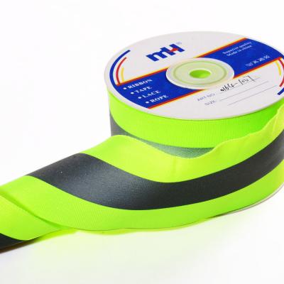 China Other High-Sheen Oxford Fabric Reflective Warning Tape Roll Sew-on Green Reflective Caution Tape for sale