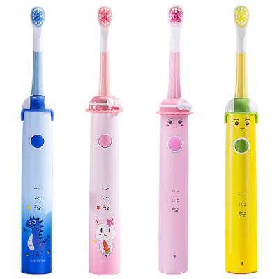 China New Sonic Soft Triple Bristle Tartar Food Grade APET Custom Electric ABS+PP Solvent Kids Electric Toothbrush For Baby Kids Child for sale