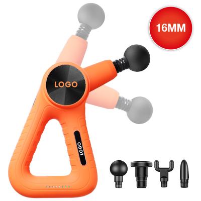 China Triangular Propeller 24V Massage Gun Pistola De Masaje Muscular De Profunda Percusion Fascia Profesional Body Chiropractor for sale