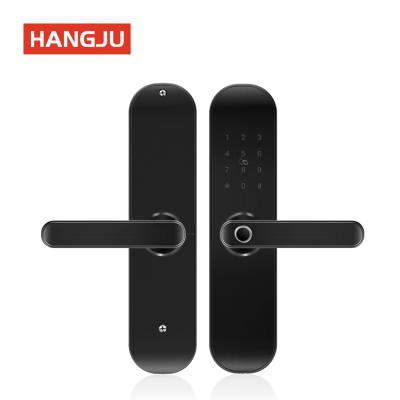 China Hotel Lock / Apartment Lock Tuya Smart WIFI Radio Controlled Fingerprint Door Lock Supports Password Anti-peep and RFID Card Functions for sale