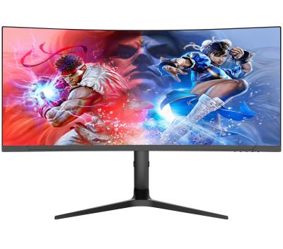 Китай WQHD 34-дюймовый ультраширокий монитор Кривой 3440x1440 R1500 До 165Hz 1ms продается