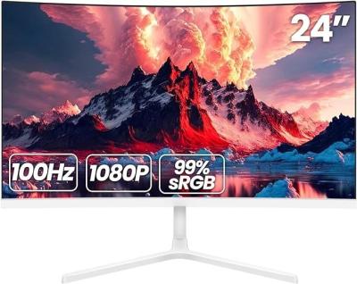 中国 カーブ 24 インチ パソコン パソコンモニター 100Hz FHD 1080P フレームレス パソコンモニター 販売のため