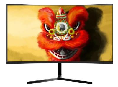 中国 24inch Flicker-Free Curved Screen Computer Monitor with High Contrast Ratio and Brightness 販売のため