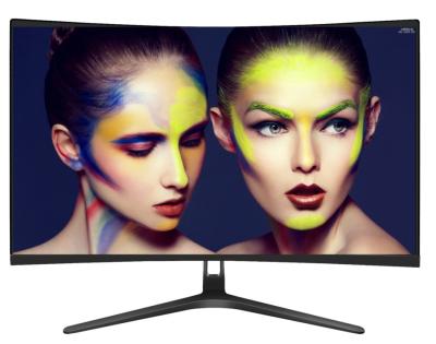 中国 27 Inch Curved Gaming Monitor With 350 Cd/m2 Brightness VA Panel built-in Speakers 販売のため