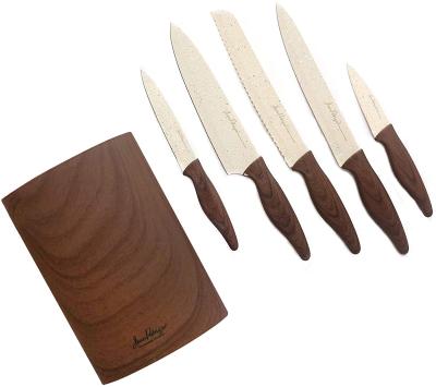 China Viable Kitchen Knife Set 5pcs Stainless Steel Nonstick Color Knife Set for sale