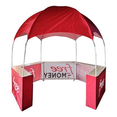 China FEAMONT Trade Show Newcomer CUSTOM Trade Canopy Sublimated Dome Shape Covering Food Booth Tents For Sale for sale