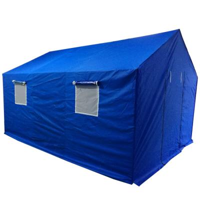 China Diagonal Tie Type Wholesale High Quality Waterproof Canvas Wall Army Tent Disaster Relief Desert Camouflage Tent for sale