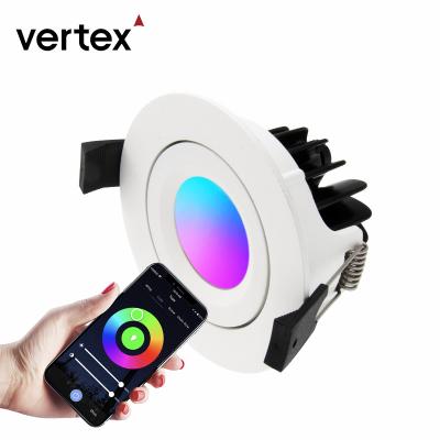 China Modern Smart Downlight RGB WiFi APP Alexa Voice Control LED Remote Spot Light Dimming LED Color Recessed Lights ODM CE/ROHS for sale