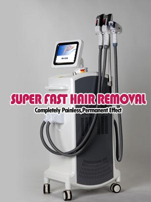 China E-light ipl rf nd yag laser multifunction machine , skin rejuvenation and hair removal for sale