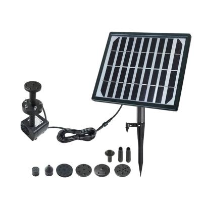 China Industrial Hot Sale 5W Solar Powered Water Garden Fountain Pump With 5LED for sale