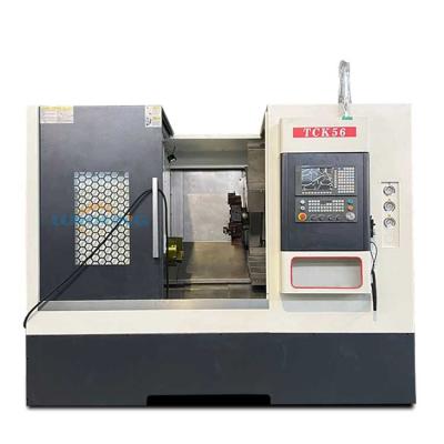 China Tck56 Máquina de torneamento de metais Ferramenta de cama inclinada máquina de torno CNC cabeça de fresagem à venda