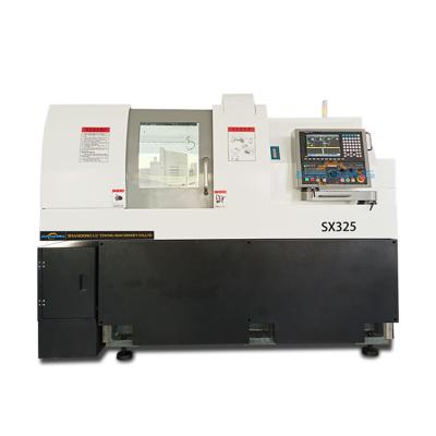 China Mini Small Cnc Swiss Lathe Machining Sm325 Fanuc Controlador giratório com alimentador de barra automático à venda