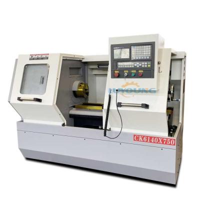 中国 380v 2軸 CNCターニングセンター フラットベッド GSKコントローラー Cnc Lathe Ck 6140 金属用 販売のため