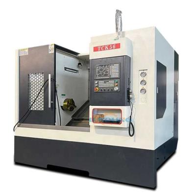 China 66mm Spindle Bore TCK56 Cnc Lathe Turning Center with Y Axis and C Axis Slant Bed for sale