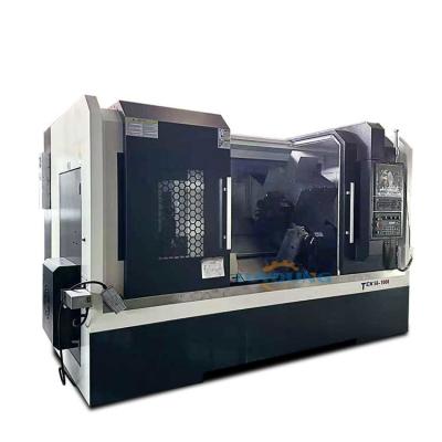 China Torno de cama inclinada 1000mm TCK56 sistema FANUC eixo Y centro de torneamento CNC com repouso estável hidráulico à venda