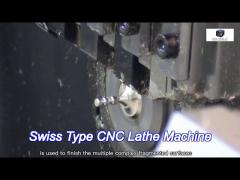 cnc swiss type automatic lathe sm125 horizontal 2 spindle 5 axis  ce