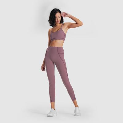 China Factory Direct Sale Anti-Wrinkle Customized Make Fitness Yoga Wear Pants Yoga Gym Legging Sets With Logo for sale