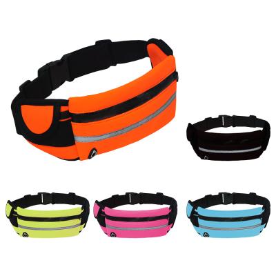 China Custom Logo Water Proof Printing Fanny Pack For Women Men With Running Bottle Holder Sport Bum Belt Waist Bag Waterproof for sale