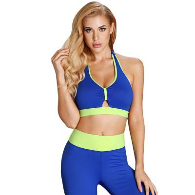 China New Style Breathable Whole Low Price Best Selling New Style Best Selling Halter Halter OEM Yoga Sports Gym Blue Black White Gathered Nude Bra for sale