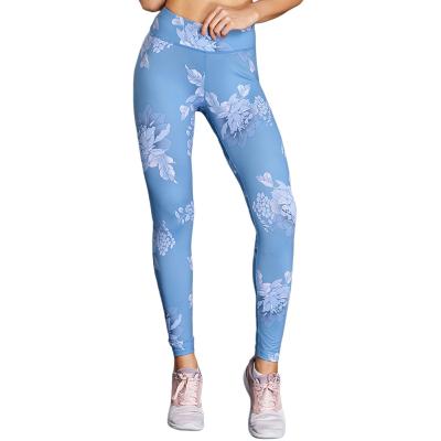 China Good priceGrey High Waisted Pattern Retail Stylishwomen Sport Yoga Gym Pants White Gaiters Breathable for sale